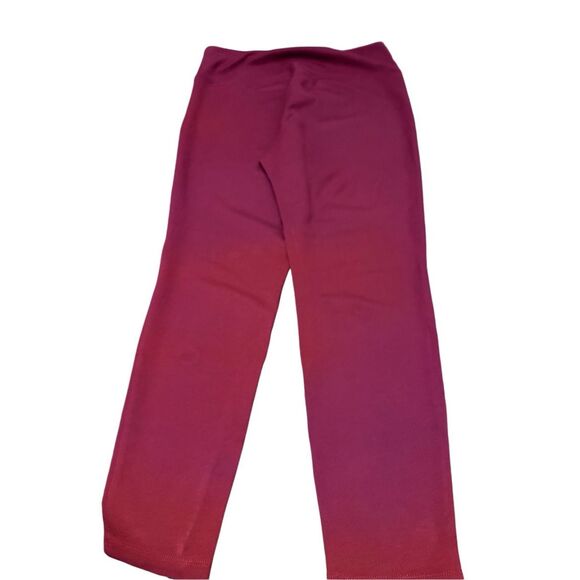 Peace & Pearls Burgundy Women’s Size XL Slip On Activewear Casual Pants - Picture 2 of 9